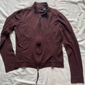 Express size Large dark maroon bomber jacket